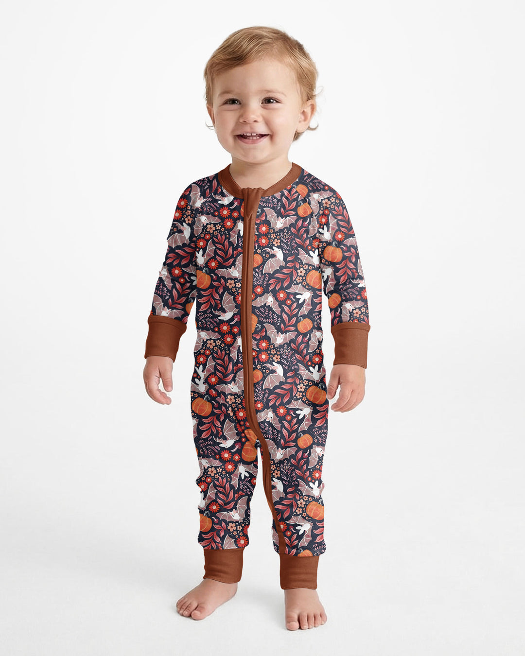 Bat Pumpkin Floral Halloween Bamboo Convertible Zippy