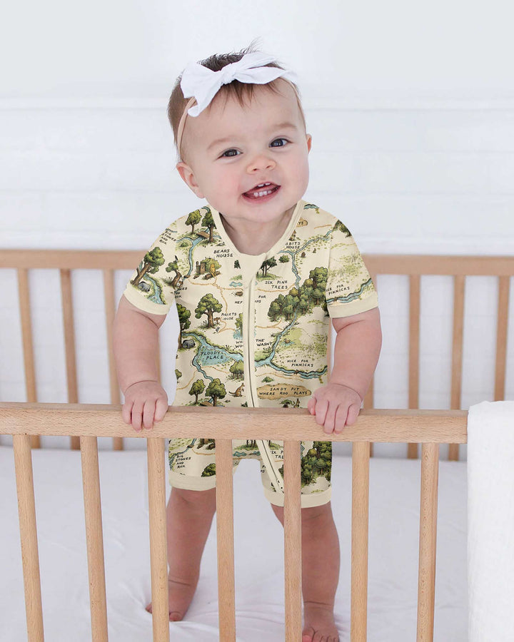 Classic Bear Maps Bamboo Shorty Zippy