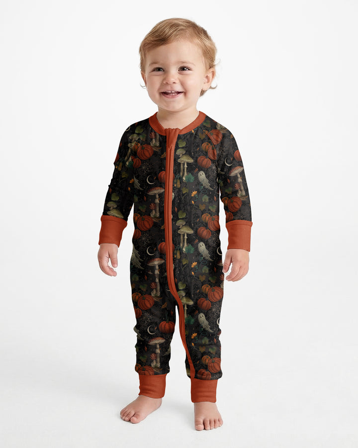 Spooky Cute Ghost Pumpkin Mushroom Halloween Bamboo Convertible Zippy
