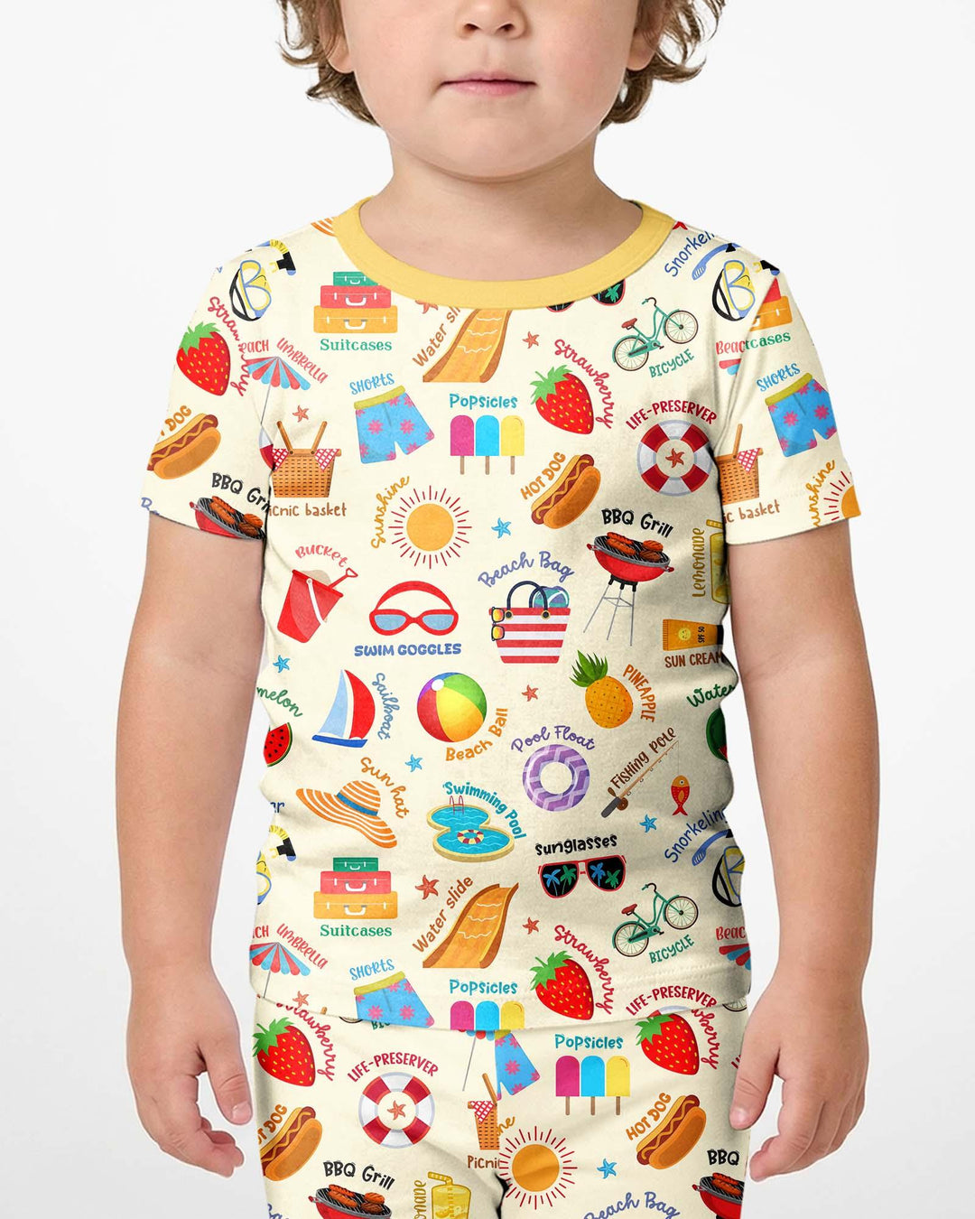 Love Summer Bamboo Two Piece Short Sleeve Shorts Pajama Set