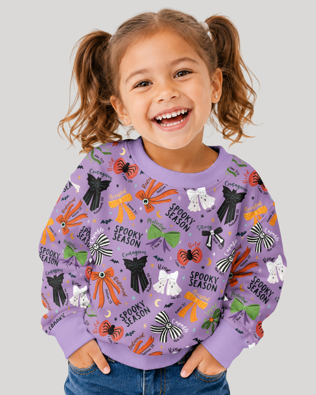 Spooky Bows Spooky Season Bamboo Men Crewneck Sweatshirt
