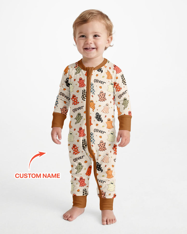 Custom Name Fall Ghost Bamboo Convertible Zippy