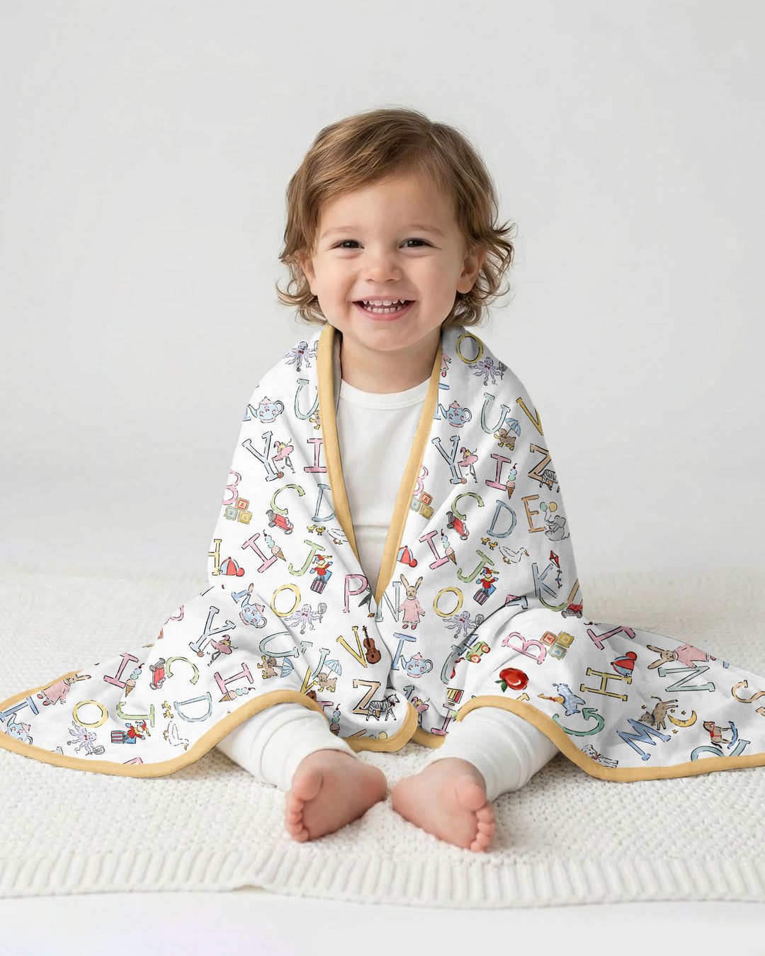 ABC Whimsy Bamboo Blanket