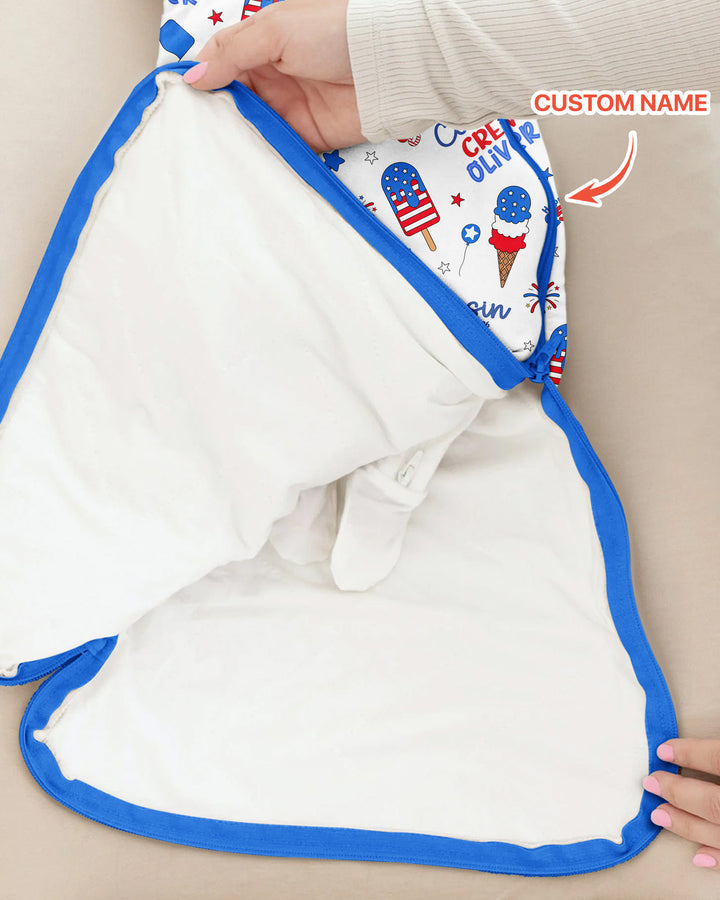 Custom Name 4th of July Cousin Crew Bamboo Sleep Bag