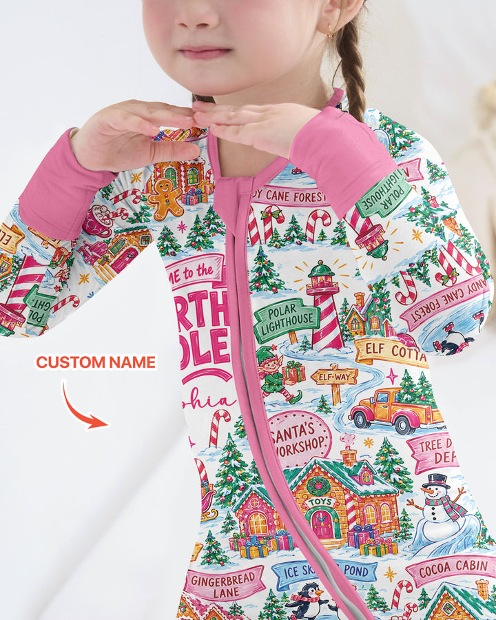 Welcome to North Pole Custom Name Bamboo Convertible Zippy