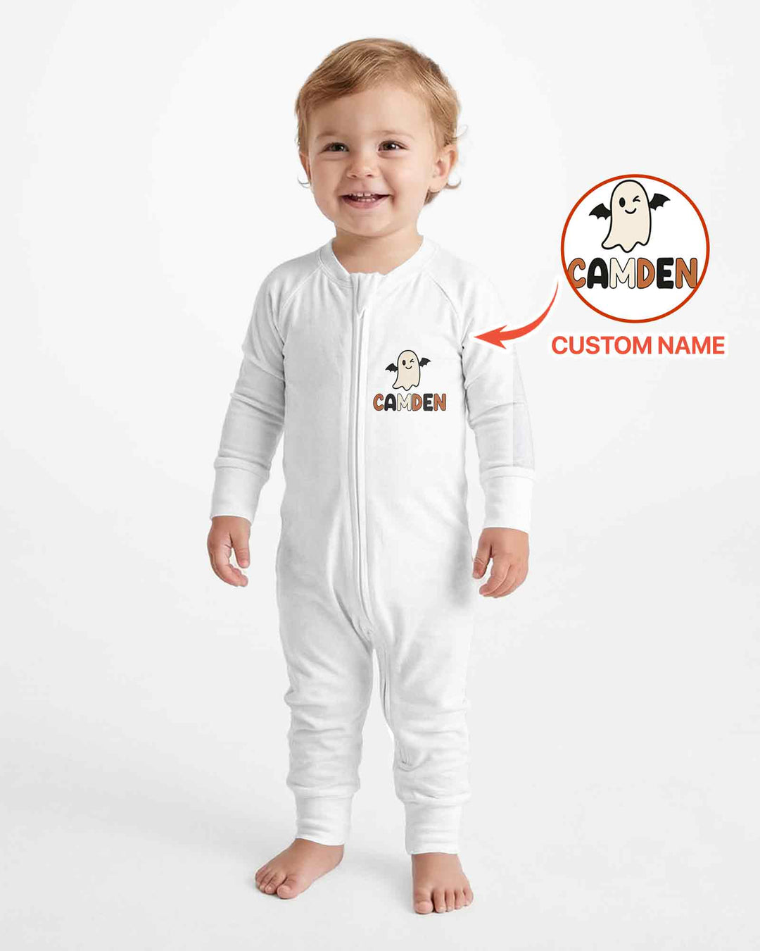 Personalized One Spooky Dude Bamboo Convertible Zippy