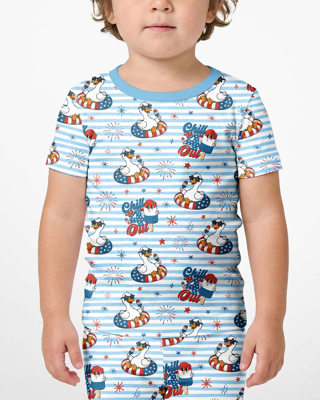 Chill the Fourth Out Bamboo Two Piece Short Sleeve Shorts Pajama Set