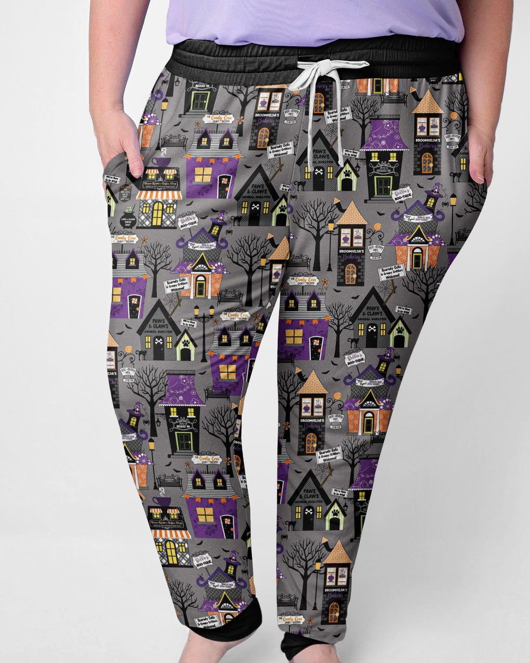 Halloween Hometown Bamboo Women Pajama Set