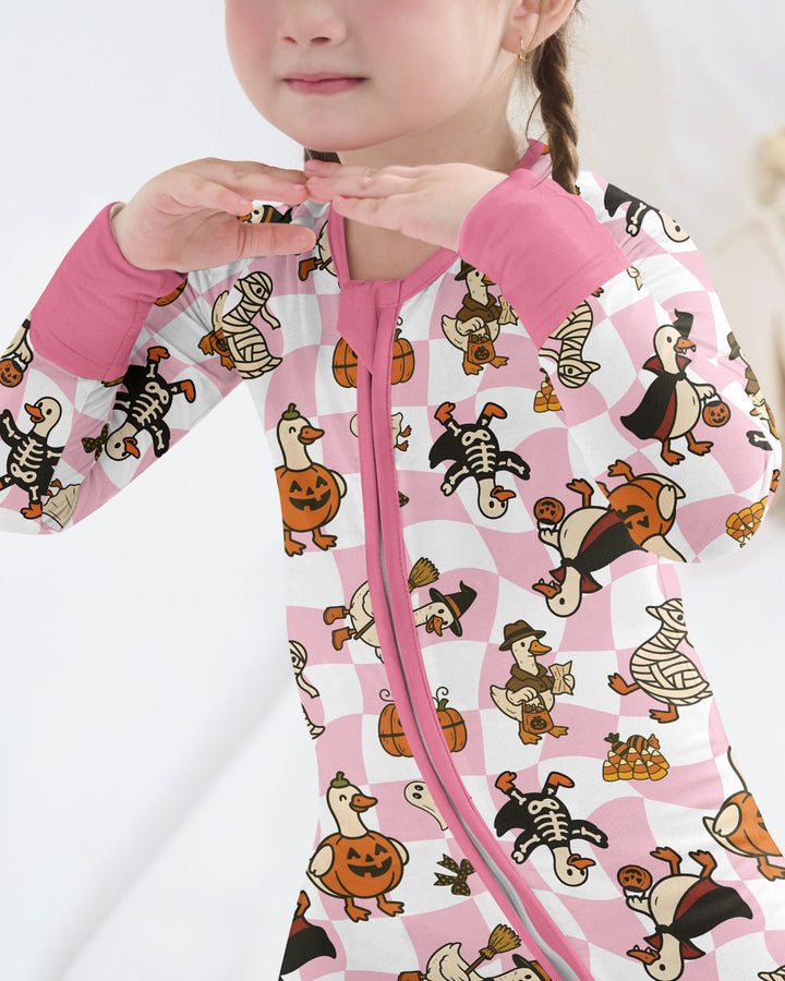 Spooky Goose Scrub Hat Bamboo Convertible Zippy