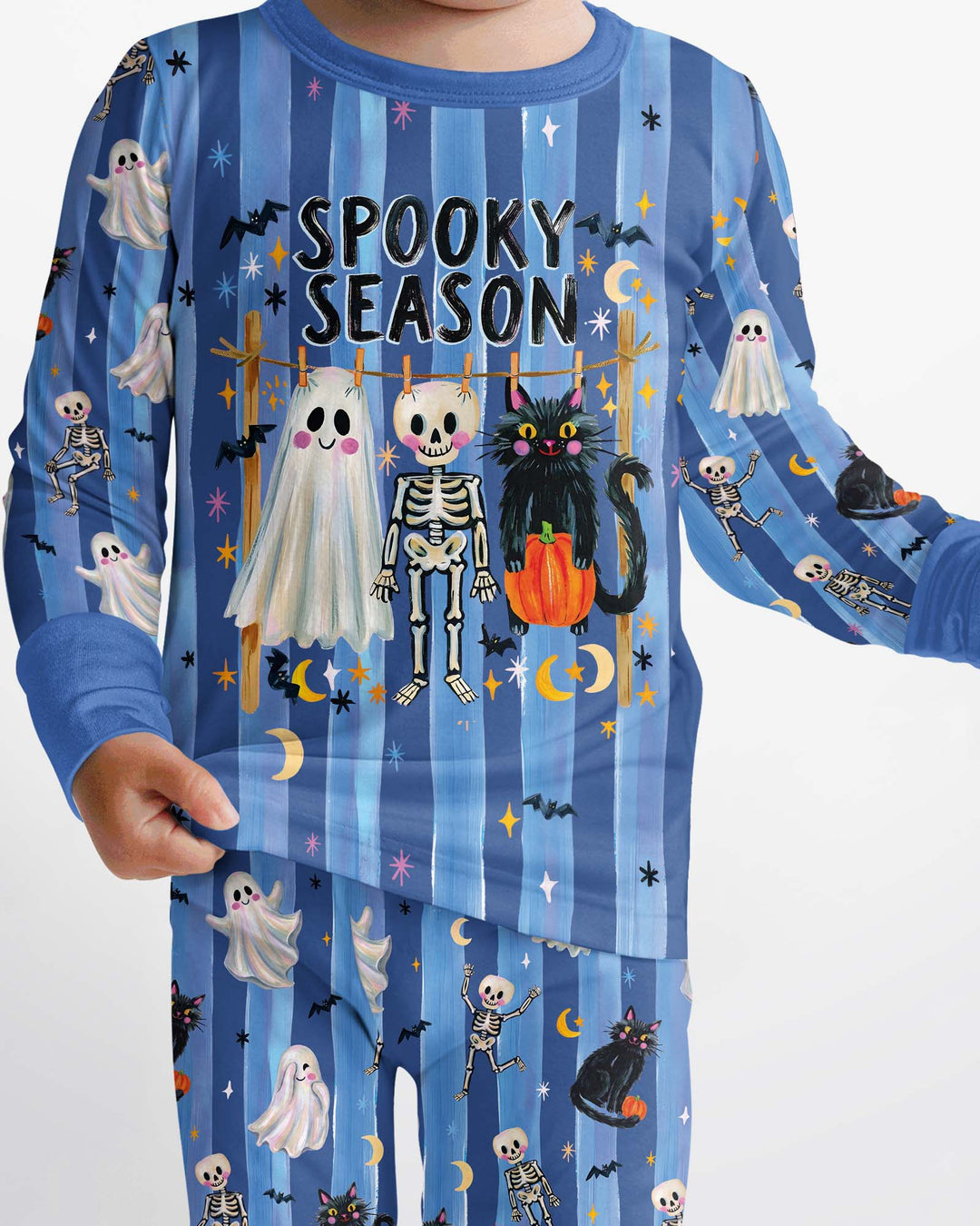 Spooky Season Kids Bamboo Two Piece Long Sleeve Pajama Set