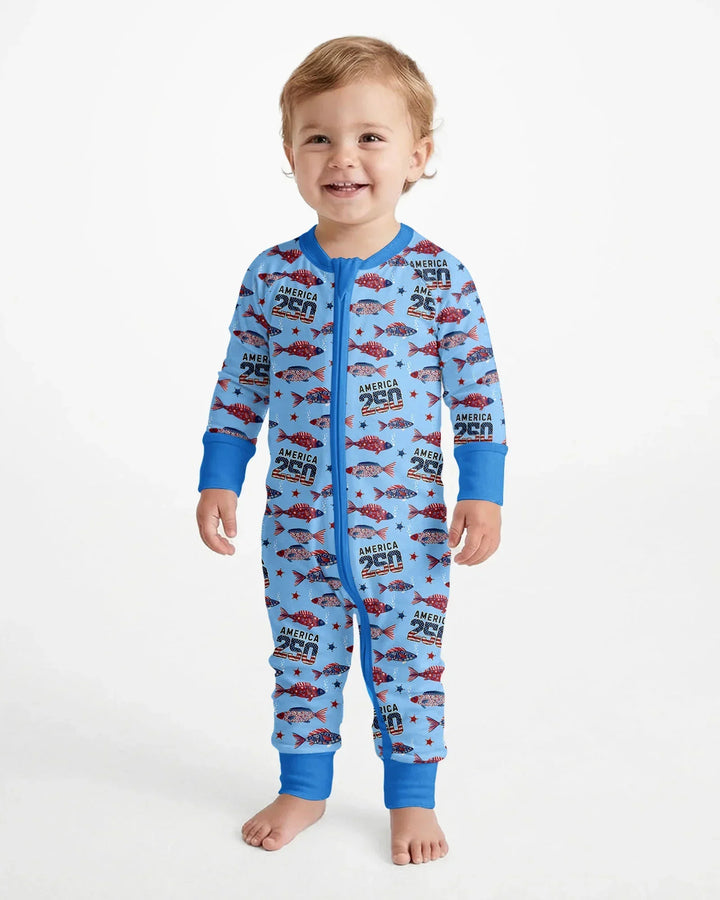 Stars and Stripes Fish Bamboo Convertible Zippy