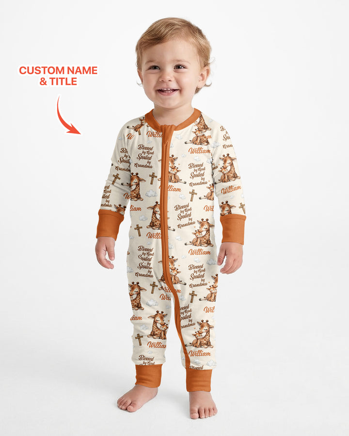 Custom Name Blessed By God Spoiled By Grandma Bamboo Convertible Zippy