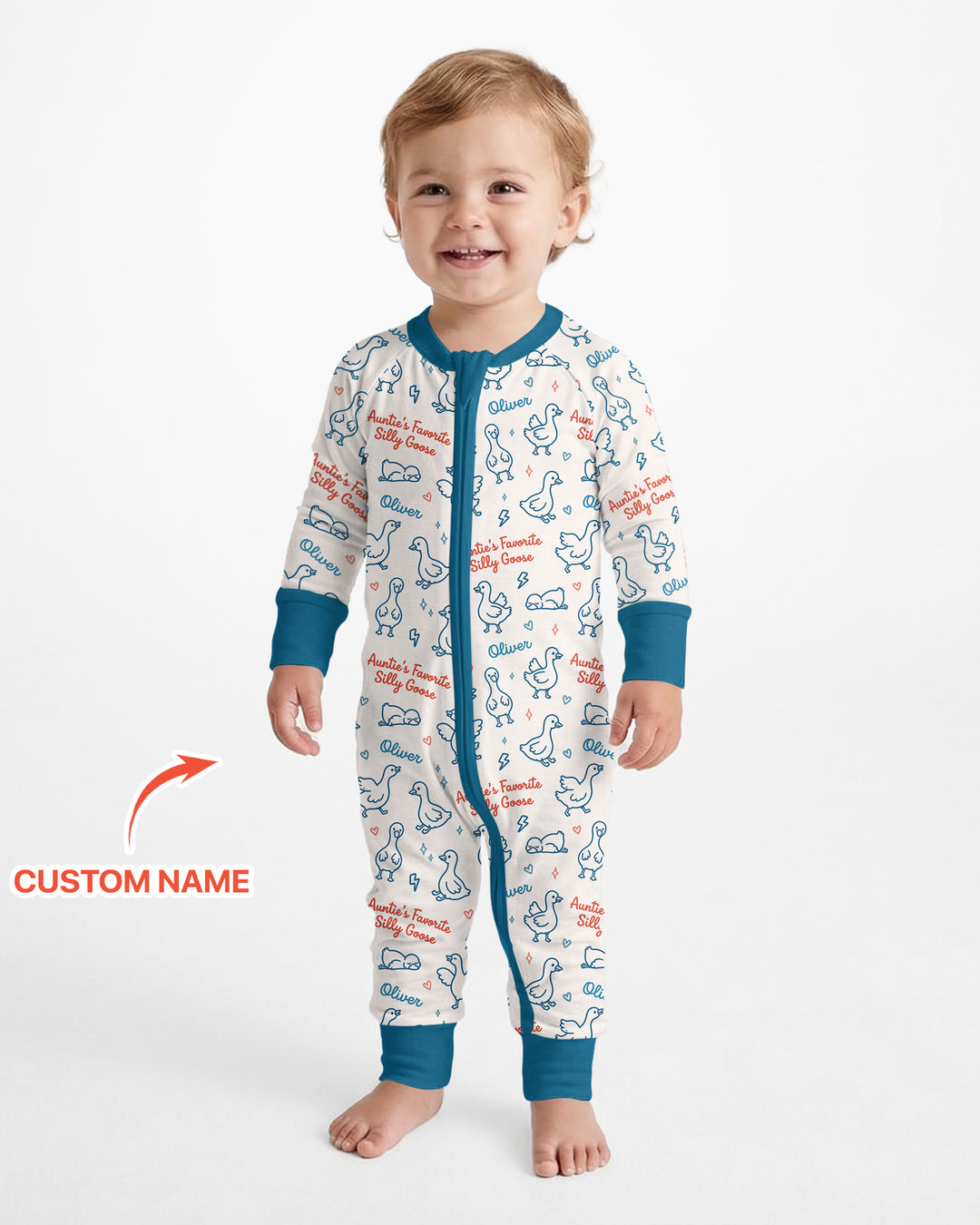Custom Name Auntie's Favorite Silly Goose Bamboo Convertible Zippy