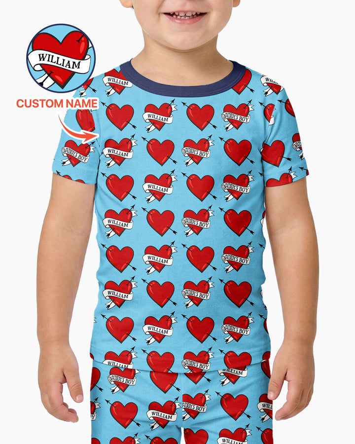 Dad's Kids Bamboo Two Piece Short Sleeve Pajama Set