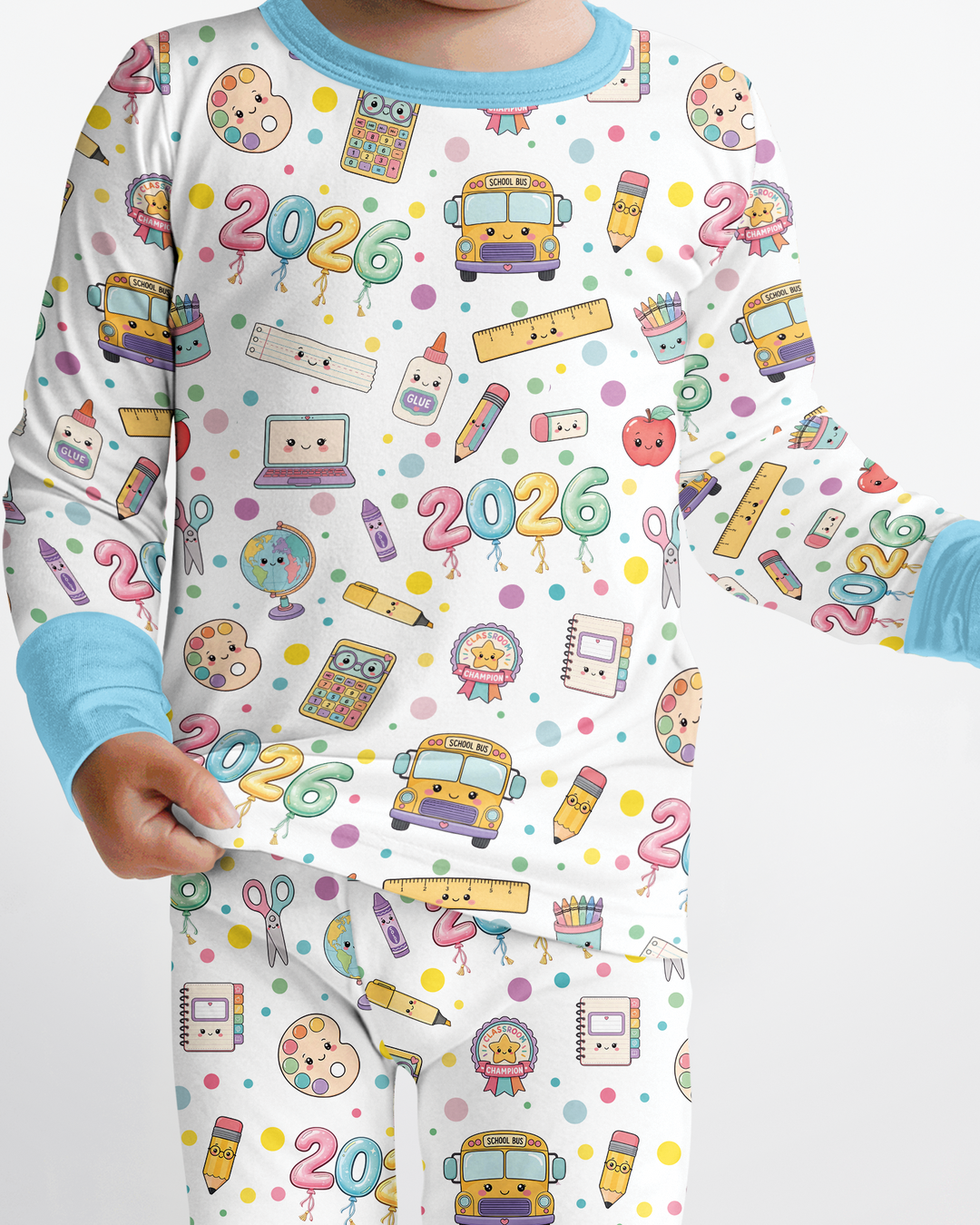 Template Bamboo Two Piece Long Sleeve Pyjamas Set