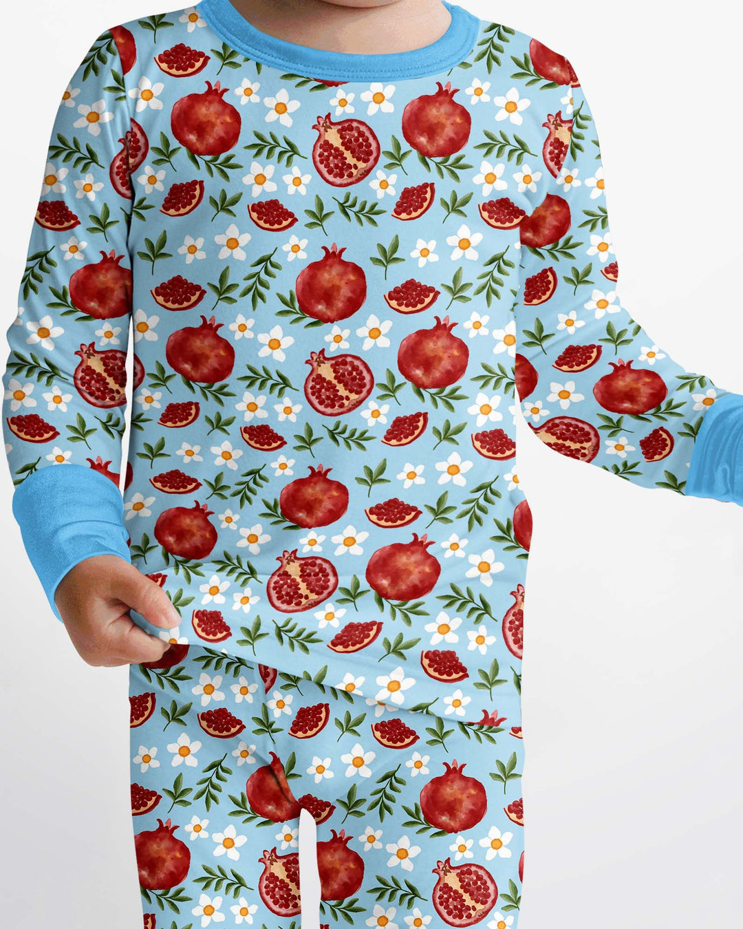 Pomegranate Garden Joy Family Matching Bamboo Two Piece Long Sleeve Pajama Set