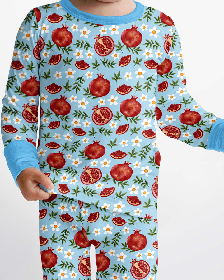 Pomegranate Garden Joy Family Matching Bamboo Two Piece Long Sleeve Pajama Set