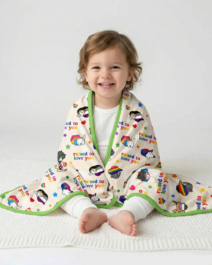 Rainbow Paws Family Matching Bamboo Blanket