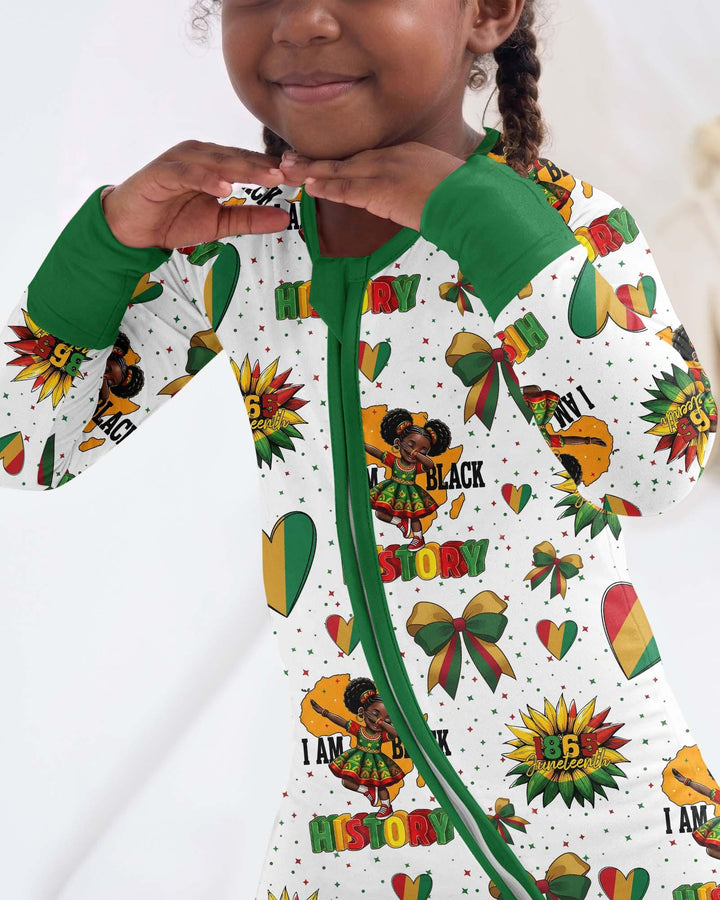 Juneteenth Girl I Am Black History Bamboo Convertible Zippy