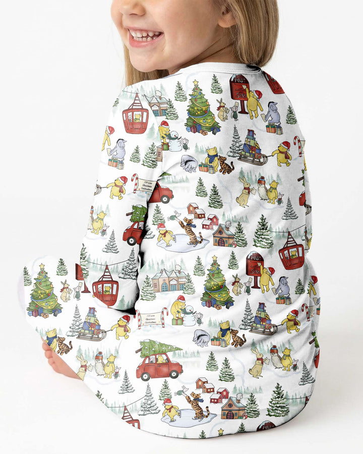 Holiday Village Friends Bamboo Two Piece Long Sleeve Pajama Set
