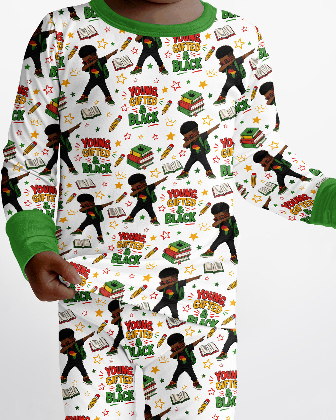 Black Boy Young Gifted & Black Bamboo Two Piece Long Sleeve Pajama Set