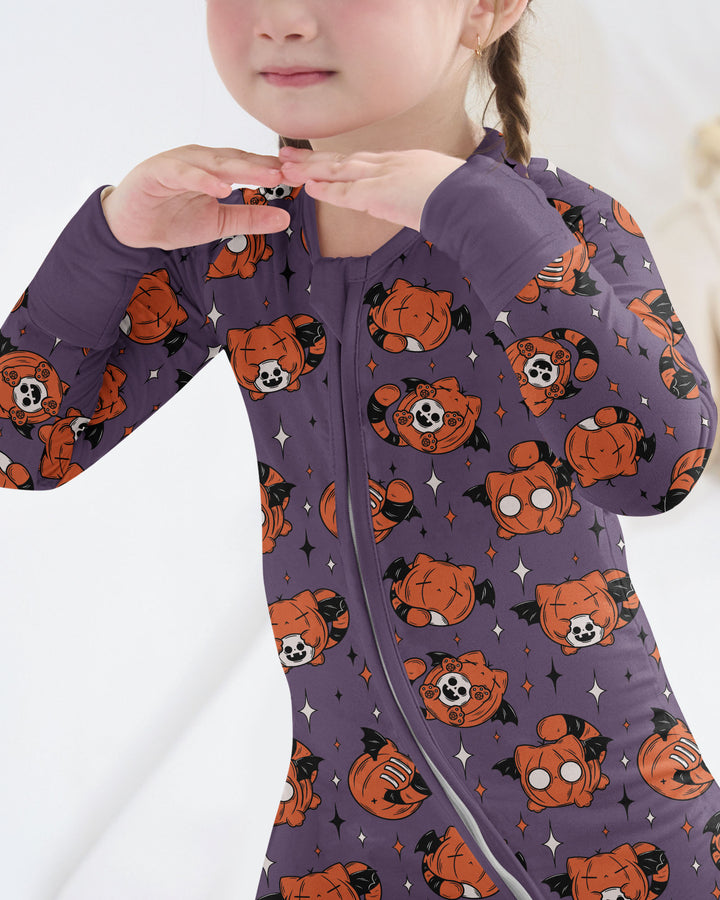 Batty Pumpkin Cats Bamboo Convertible Zippy