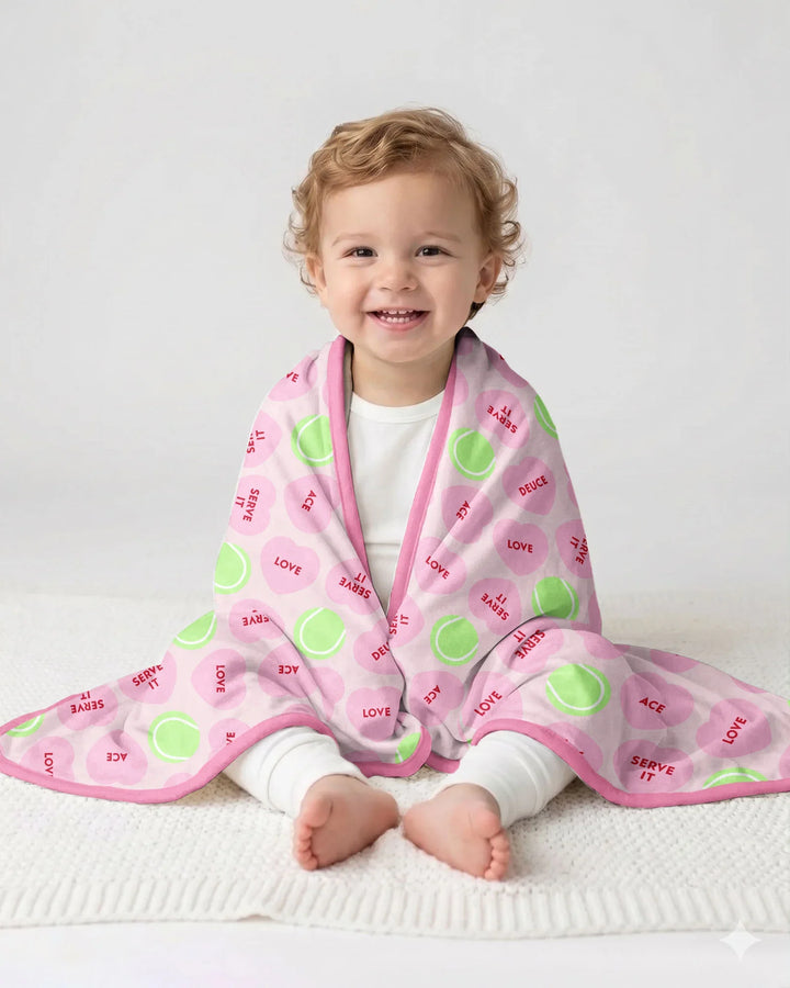 Tennis with Love Bamboo Blanket