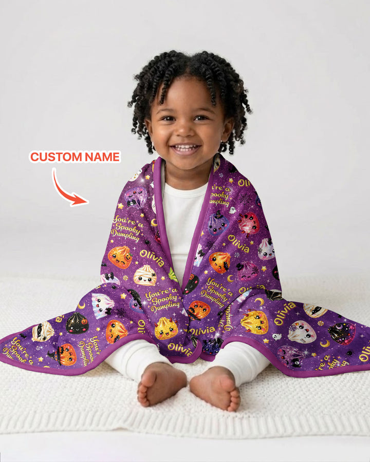 Custom Name You're A Spooky Dumpling Bamboo Blanket