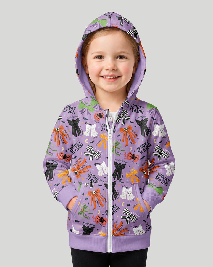 Spooky Bows Spooky Season Bamboo Zip Hoodie