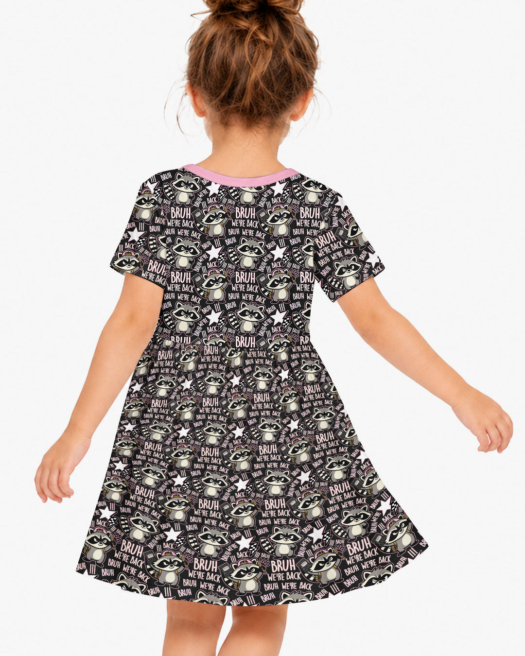 Bruh We're Back Raccoon Bamboo Twirl Dress