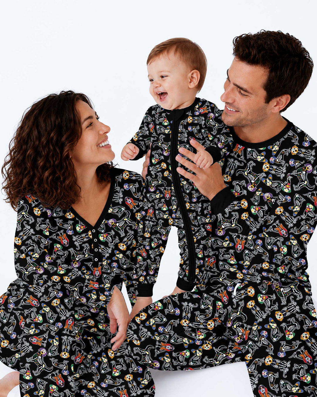 Dia De Los Muertos Doggie Bamboo Men's Pajama Set
