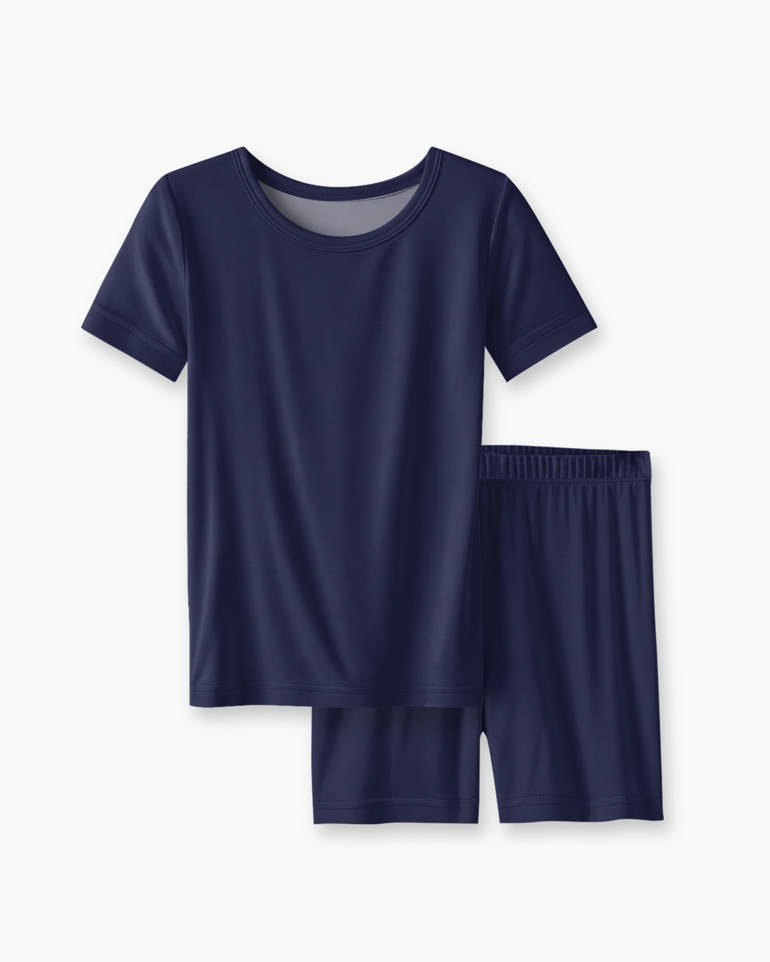 Solid Color Bamboo Two Piece Short Sleeve Short Pajama Set