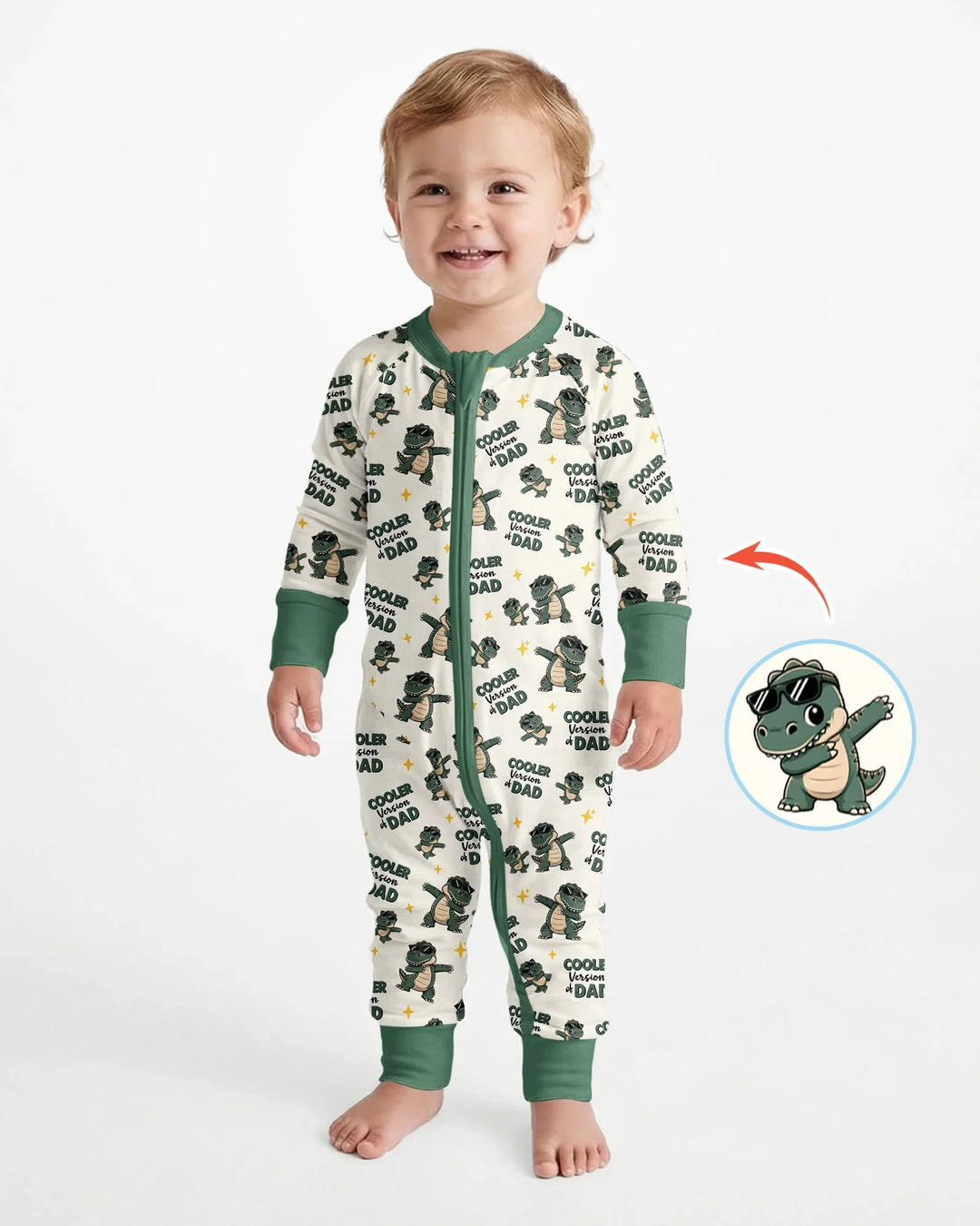 Cool Dino Daddy & Me Matching Bamboo Convertible Zippy