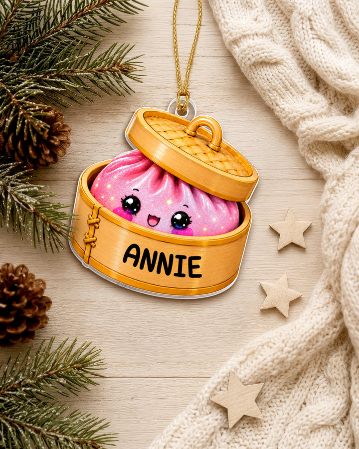 Glitter Dumpling Personalized Acrylic Ornament
