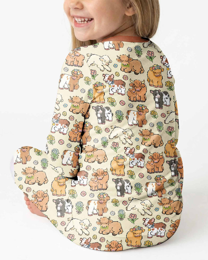 Little Highland Friends Bamboo Two Piece Long Sleeve Pajama Set