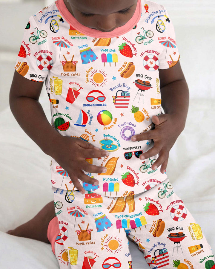 Love Summer Bamboo Two Piece Short Sleeve Pajama Set