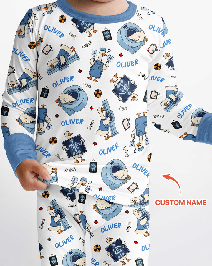 Rad Tech Goose Bamboo Two Piece Long Sleeve Pajama Set