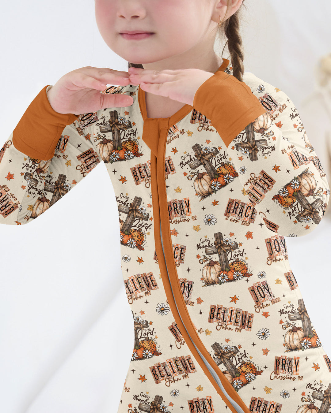 Floral Fall Give Thanks To The Lord Bamboo Convertible Zippy