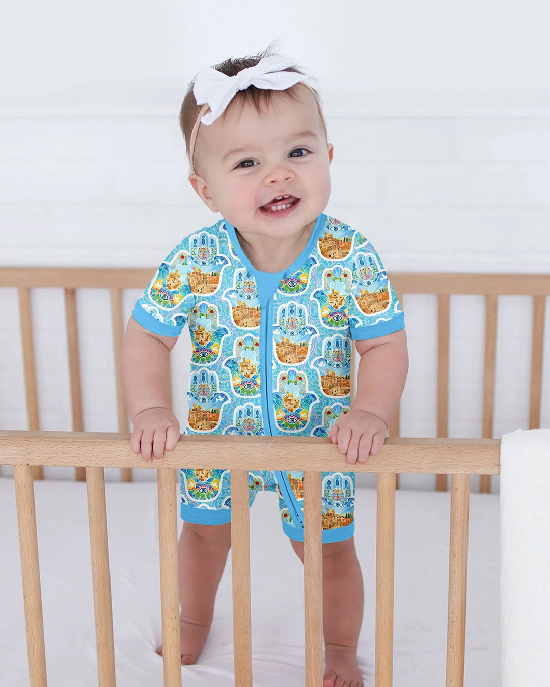 Hamsa Hand Bamboo Shorty Zippy
