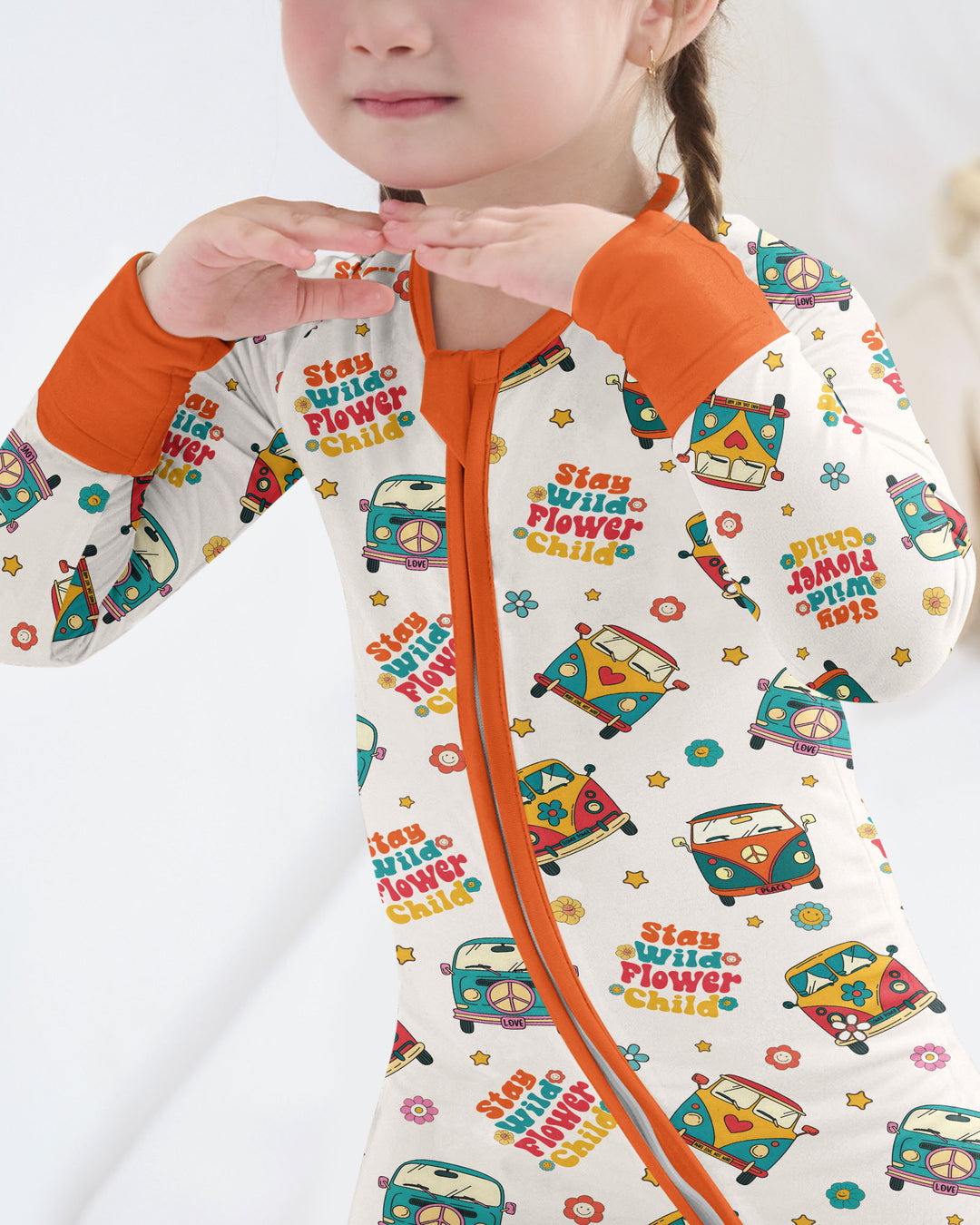 Stay Wild Flower Child Bamboo Convertible Zippy