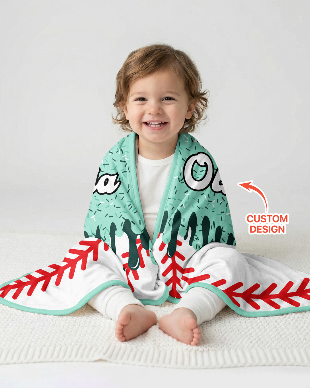 Icecream Drip Scale Bamboo Blanket