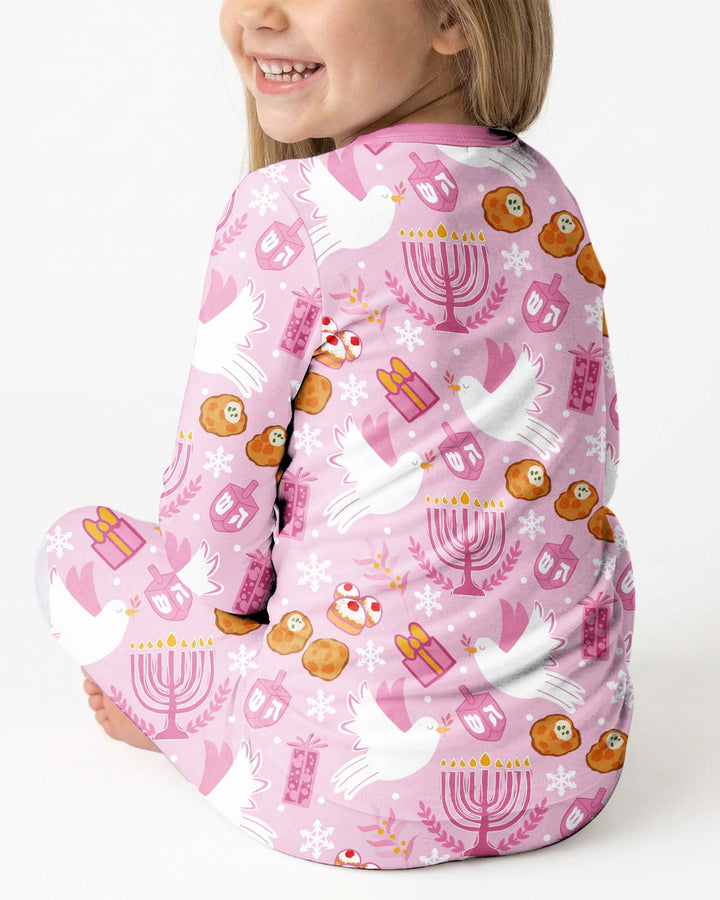 Hanukkah To Do List Bamboo Two Piece Long Sleeve Pajama Set
