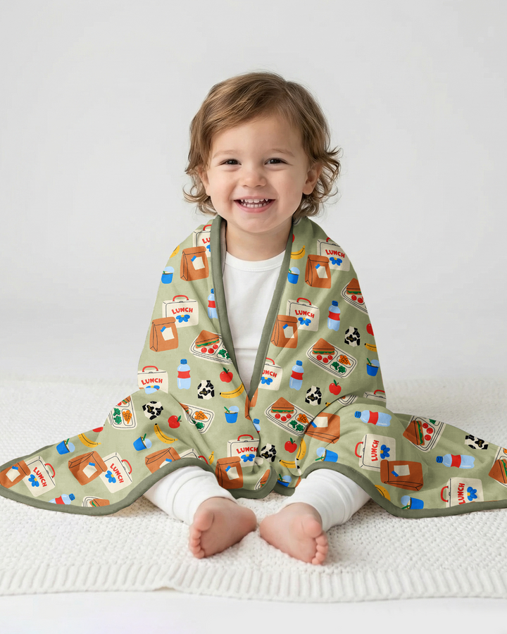 Happy School Lunch Bamboo Blanket