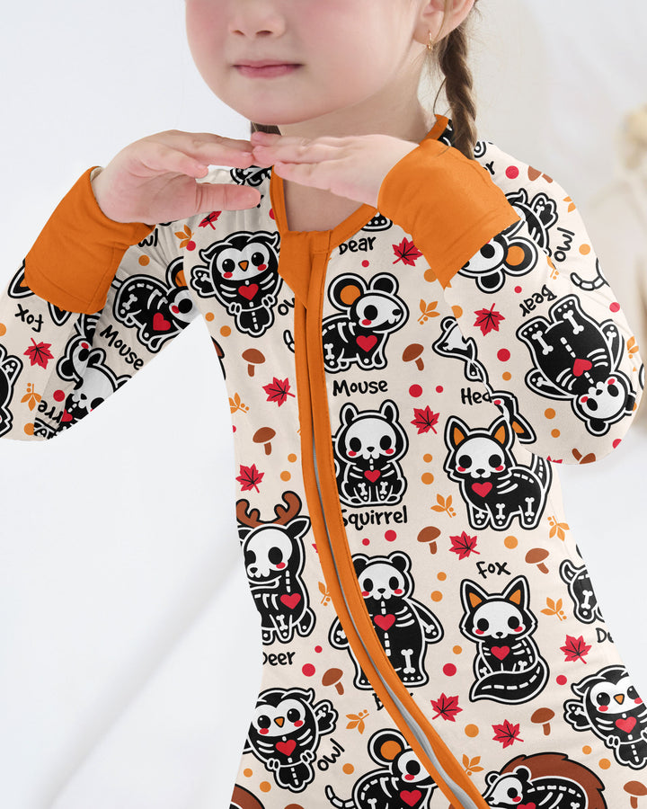 Autumn Charm Skeleton Cute Pet Bamboo Convertible Zippy
