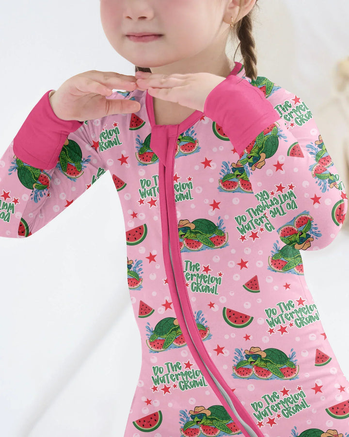 Watermelon Turtle Family Matching Bamboo Convertible Zippy