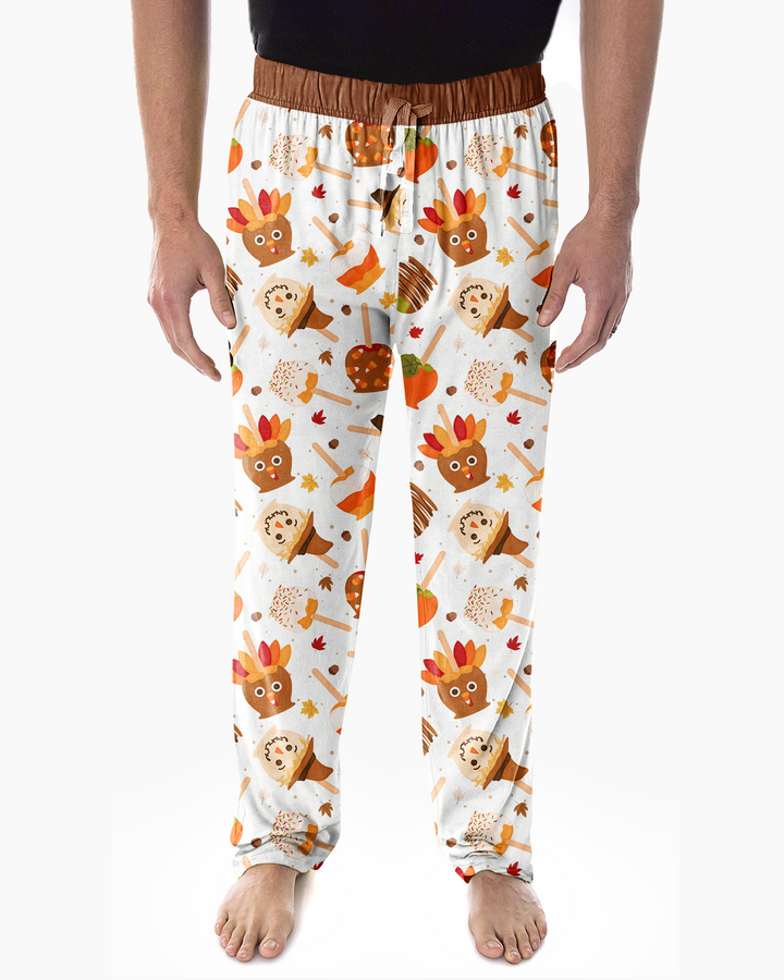 Fall Caramel Apple Family Matching Bamboo Men's Pajama Set