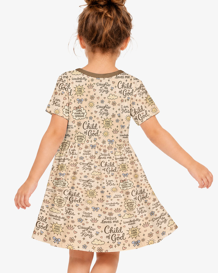 Child Of God Jesus Loves Me Bamboo Twirl Dress