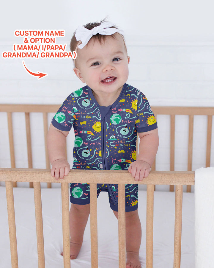 Love to the Moon and Back  Bamboo Shorty Zippy