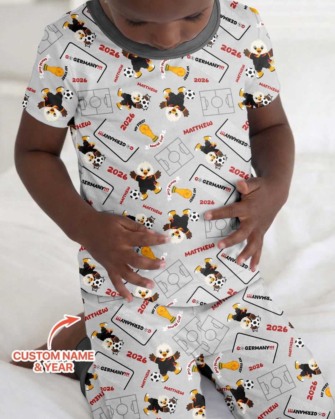 My First World Cup Bamboo Two Piece Short Sleeve Pajama Set