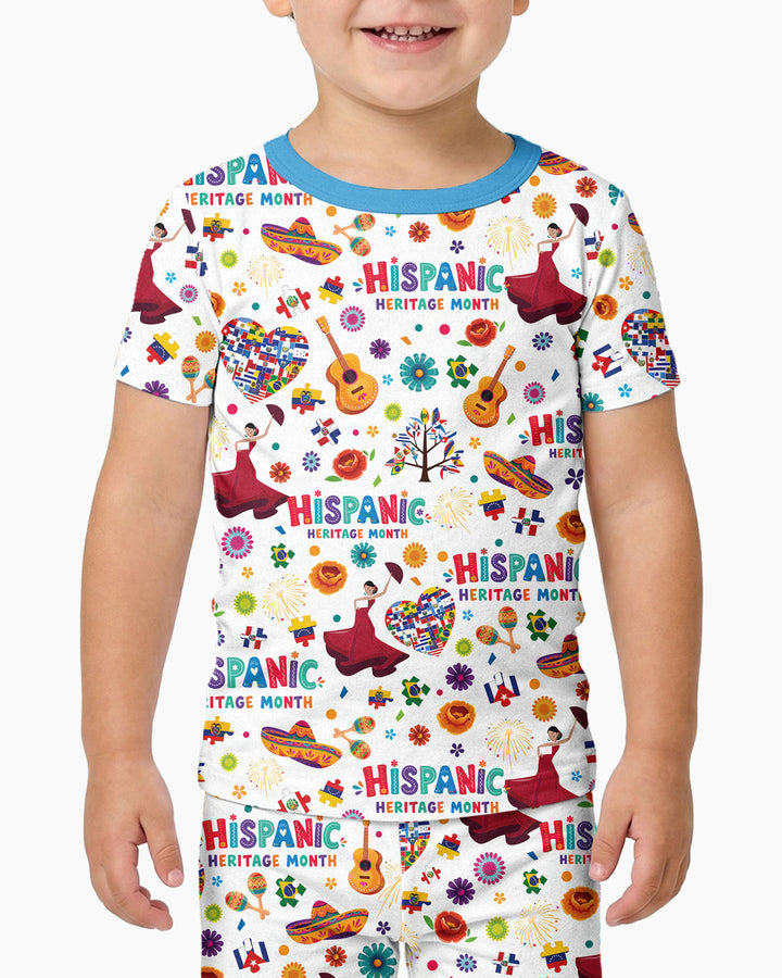 Fiesta Hispanic Heritage Month Bamboo Two Piece Short Sleeve Pajama Set